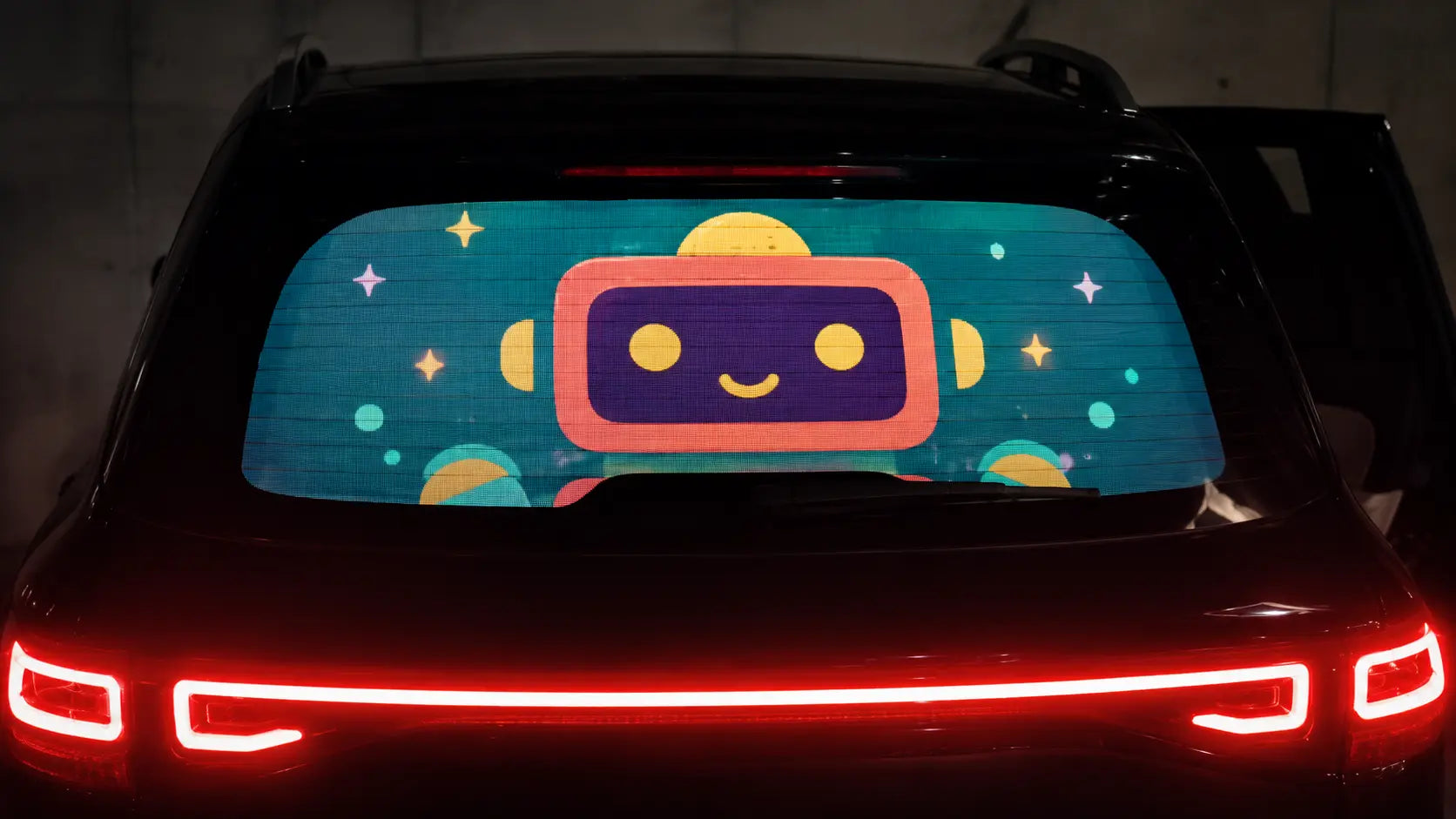 Back Windshield HoloGlass display
